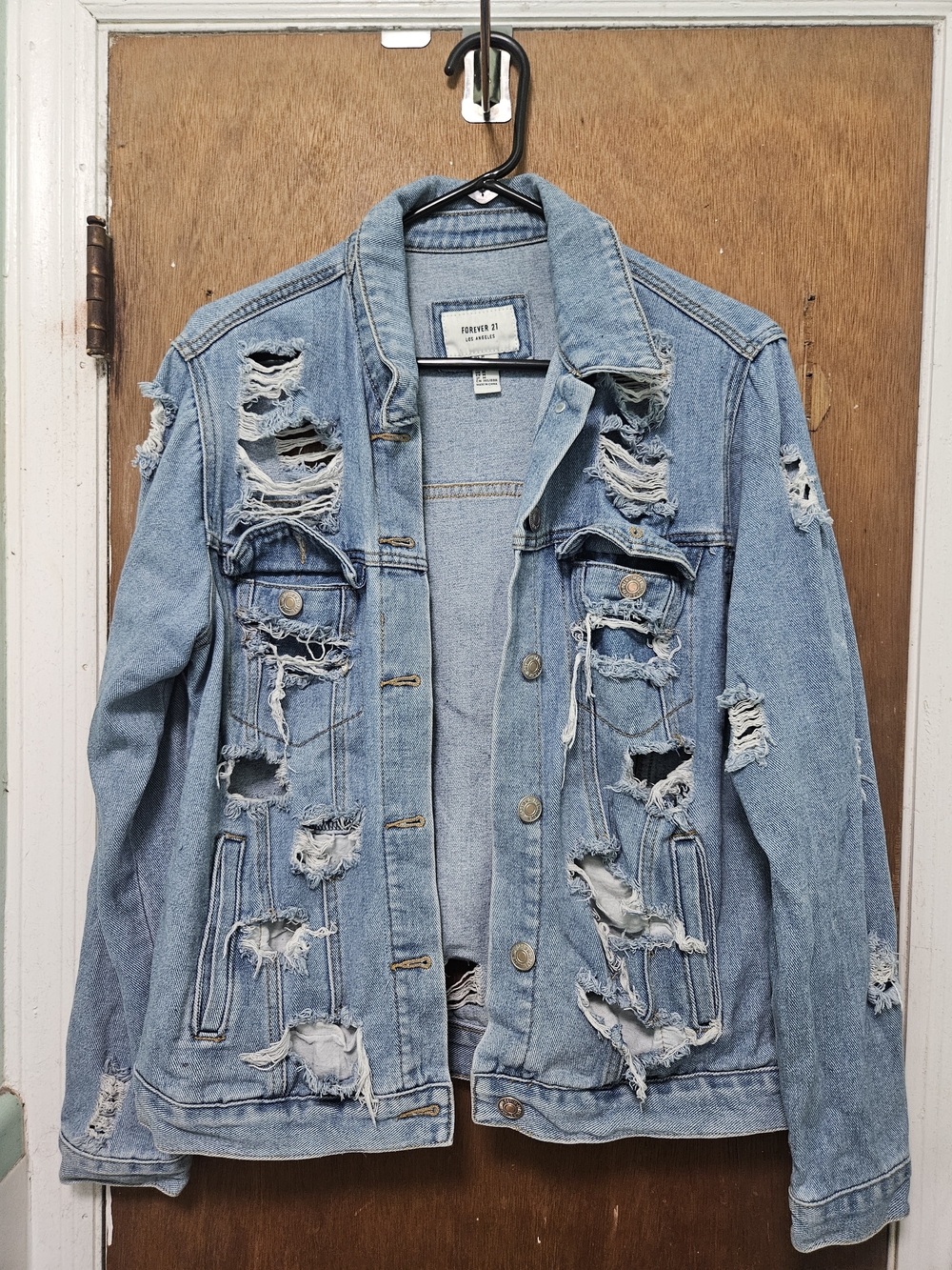 Forever 21 Light Wash Blue Denim Jacket